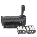 Batteriegriff Set für Canon EOS 7D + 2x LP-E6N Akku Hochformatgriff Akkugriff wie BG-E7