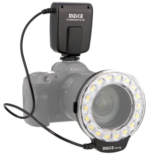 Makro Ringblitz Ringleuchte für Canon EOS DSLR SLR Kameras FC-110 Blitz & Dauerlicht auch für Videoaufnahmen