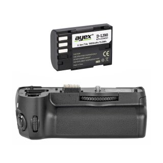 Batteriegriff Set für Pentax DSLR Kameras K-7 K-5 K-5 II K-5 IIs + 1x D-Li90 Akku
