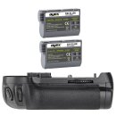 Batteriegriff Set für Nikon D600 D610 wie MB-D14 + 2x EN-EL15B Akku