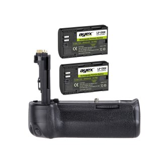 Batteriegriff Set für Canon EOS 6D + 2x LP-E6N Akkus