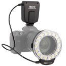 Makro Ringblitz & Ringleuchte für Sony Kameras mit Mittenkontakt Meike FC-110 LED
