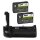 Meike Batteriegriff Set für Canon EOS 7D Mark II + 2x LP-E6 Akku wie BG-E16