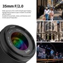Meike Vollformat Objektiv 35mm F2.0 AF STM Autofokus für Panasonic L Mount Kameras